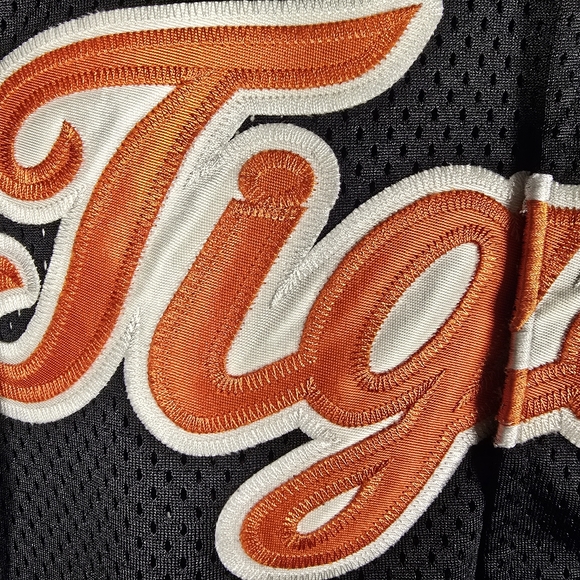 Tiger 21 Mesh Black Embroidered Baseball Jersey Large - Picture 5 of 6